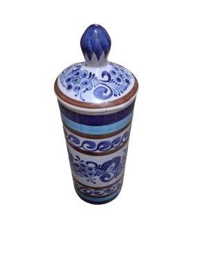 Vintage Mexican Talavera Lidded Canister / Jar